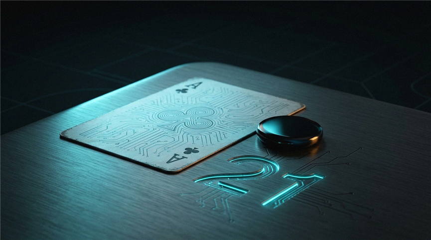 Moderner Bildschirm mit Casino-Interface und Kartensymbolen